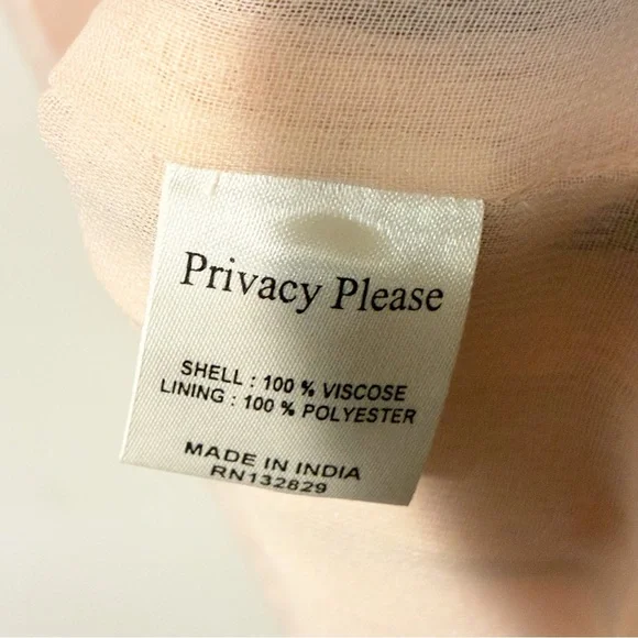 Privacy Please Maxi Sherman Dress in Pink Button Up Tie Side Slits Size Medium - Picture 7 of 7